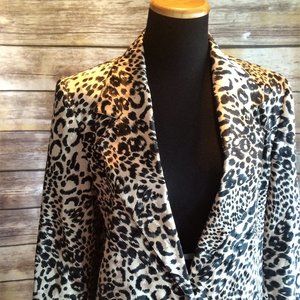 🐆Sexy Wild Statement Blazer with Silky Texture and Three Buttons from the 90's